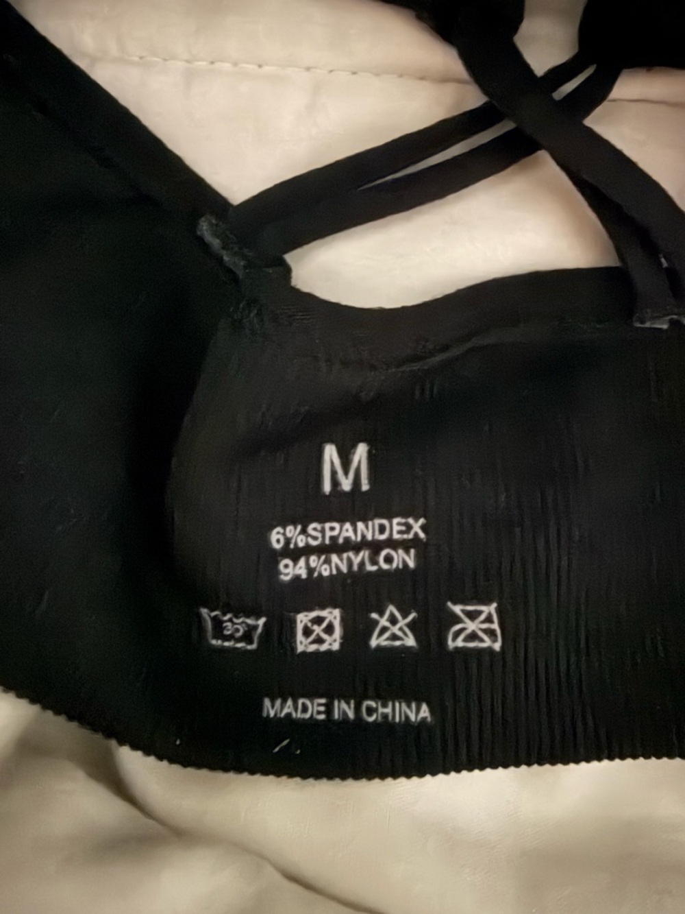 NVGTN Black Lace-Up Back Strappy Sports Bra - Picture 4 of 4